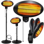 KESSER Infrarot Wickeltischstrahler 2000W – Heizstrahler mit Kippsicherung & Wandmontage