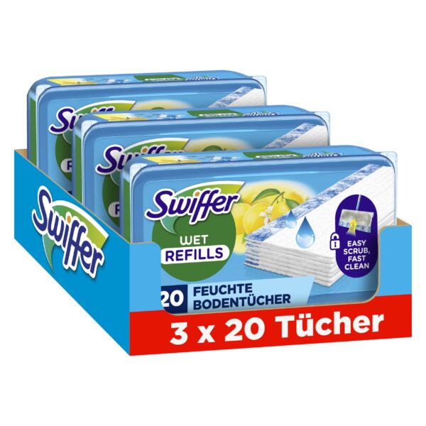 Swiffer Wet Bodentücher Nachfüllpackung 60er – Effektive Bodenreinigung mit Citrusduft