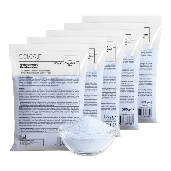 COLOR.IT by BM Blondierpulver Premium 5er Pack – Staubfrei bis 7 Stufen Aufhellung