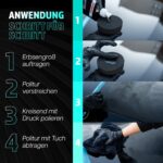 SONAX Polish & Wax Color Schwarz 500ml Set – Autopolitur mit Polierschwamm & Mikrofasertuch – Bild 6
