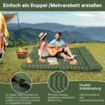 HAUSPROFI Isomatte Camping 195x70cm mit Fusspmpe & Kissen – Ultraleichte Aufblasbare Matratze – Bild 8