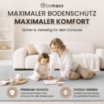 BeMaxx Schutzmatten Set 18er Puzzlematte – Bodenschutz für Fitness & Sportgeräte – Bild 2