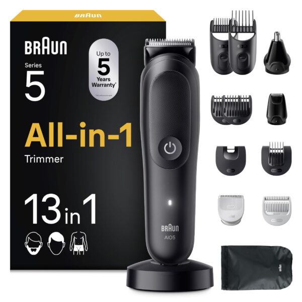 Braun Multigroom Series 5 – 13-in-1 Körperpflege-Set mit 14 Längeneinstellungen