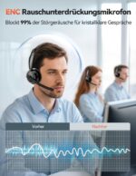 TECKNET V5.3 Bluetooth Headset mit ENC Mikrofon – 55+ Std. Akku für Büro & Callcenter – Bild 2