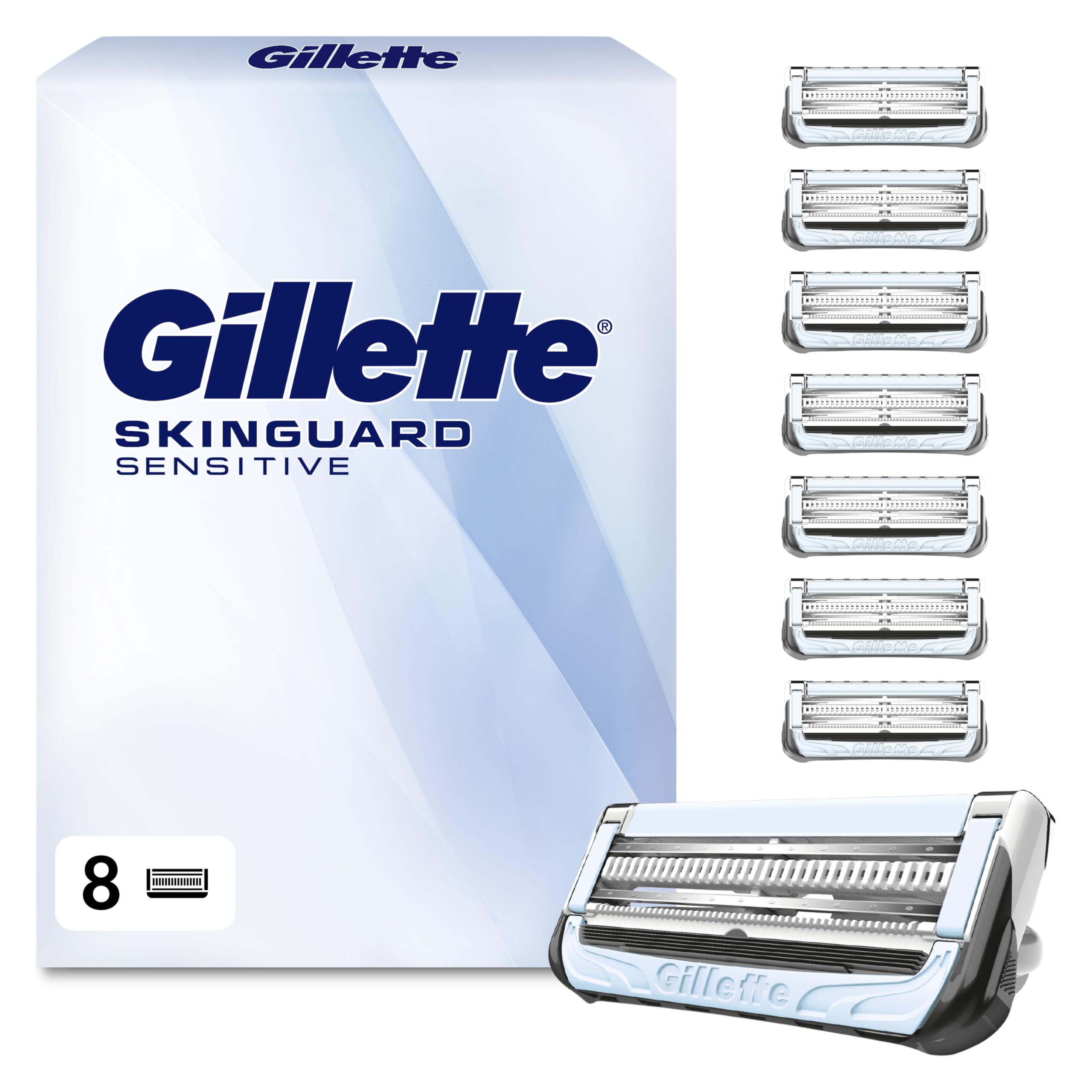 81a0xsr0e6L._SY2560_.jpg Gillette SkinGuard Sensitive Rasierklingen – 8er Pack für empfindliche Haut – Bild 1