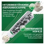 PURIZE® 250er Aktivkohlefilter Xtra Slim Size – Premium Filter mit Keramikendkappen – Bild 3