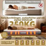 KASIMO Luftmatratze 190x90x22cm mit elektrischer Pumpe – Selbstaufblasend für Gäste & Camping – Bild 6