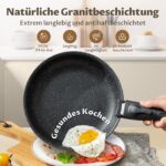 Fadware 3-teiliges Pfannenset mit abnehmbarem Griff – Stapelbar für alle Herdarten – Bild 4