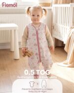 FIEMOL Schlafsack mit Füssen 0,5 Tog – 100% Baumwolle für Babys 3-4 Jahre – Bild 8