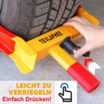 Tevlaphee Radkralle mit Sicherheitsschloss & 3 Schlüsseln – Diebstahlsicherung für PKW & Anhänger – Bild 4