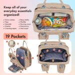 Dikaslon Wickelrucksack 42x20x30 cm mit Wickelauflage – Multifunktional für Eltern – Bild 6