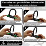 KOHLBURG Kabelschloss 5m mit Zahlenkombination – Stahlseil Sicherung für Fahrrad & Gartenmöbel – Bild 7