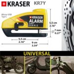 KRASER KR7Y Motorrad-Bremsscheibenschloss mit 110 dB Alarm – Wiederaufladbar – Bild 7
