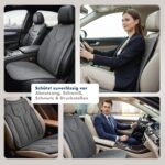 WALSER Nubo Premium Sitzauflage Anthrazit – Alcantara-Look Autositzschoner für PKW – Bild 5