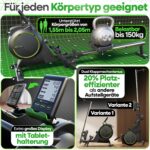 Tretmann RIVO Rudergerät klappbar – Ganzkörper-Heimtraining bis 150 kg mit Wirbelstrombremse – Bild 3