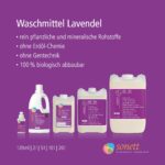 Sonett Waschmittel Lavendel 10 Liter – Bio-Pflanzenölseife für bunte & weisse Wäsche – Bild 2