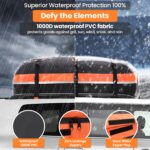 Sailnovo Auto Dachbox 21 Kubikfuss – Faltbarer Dachgepäckträger wasserdicht 1000D – Bild 3