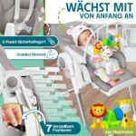KIDIZ 3in1 Hochstuhl mit Spielbügel – Mitwachsender Kinderhochstuhl von 0–36 Monate – Bild 5
