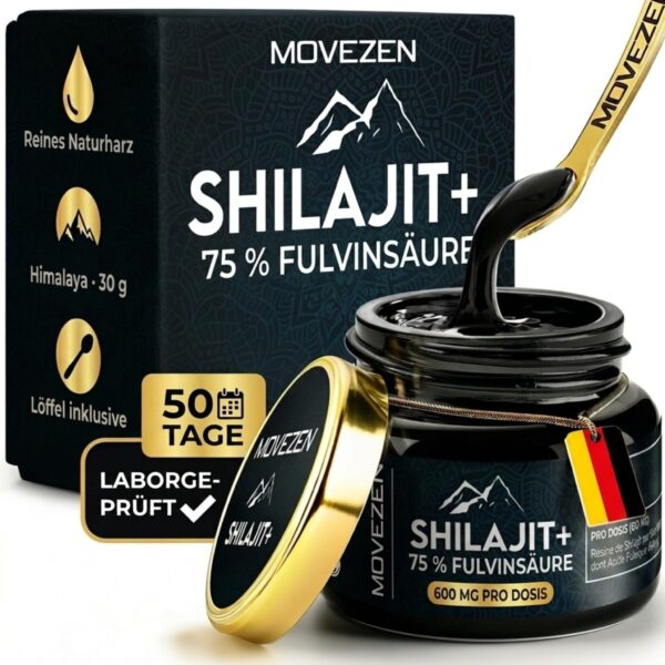 Shilajit Harz 30g – 100% reines Himalaya Mumijo mit ≥75% Fulvinsäure & 85+ Mineralien