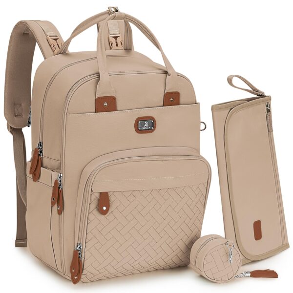 Dikaslon Wickelrucksack 42x20x30 cm mit Wickelauflage – Multifunktional für Eltern