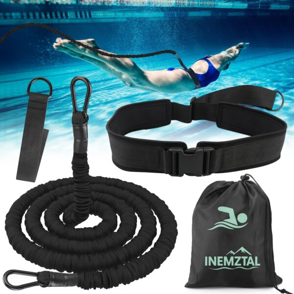 InemzTal Premium Schwimmgürtel Erwachsene – Elastische Schwimmhilfe bis 8,5 m für Pooltraining