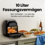 Chefman 10L Digitale Heissluftfritteuse mit Rotisserie & Dörrautomat – XL Familiengrösse – Bild 5