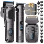 VGRPRO Haarschneidemaschine Profi-Set mit Trimmer & Folienrasierer – Kabelloses Pflege-Kit für Herren