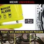 KRASER KR6Y Bremsscheibenschloss mit 110 dB Alarm – Motorradsicherung für Motorrad, Roller & E-Bike – Bild 6