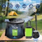 Anesty Tragbare Campingdusche 6000mAh – Wiederaufladbare Duschpumpe mit Smart-Display für Outdoor – Bild 2