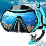 Hydomi Schnorchelset Erwachsene mit 180° Panoramablick & Dry Top System – Anti-Fog Tauchmaske