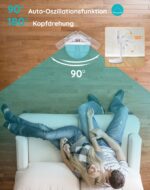 Primevolve 8" Oszillierender Standventilator mit Fernbedienung – Tragbar & Leise für Reise – Bild 3