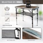 ALPINEZ Campingtisch 60x40 cm höhenverstellbar – Klappbarer Outdoor Tisch mit Tragegriff – Bild 4