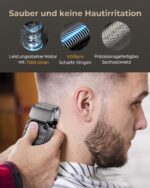 VGRPRO Haarschneidemaschine Profi-Set mit Trimmer & Folienrasierer – Kabelloses Pflege-Kit für Herren – Bild 4