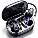 Poounur Sport Bluetooth 5.3 Kopfhörer In-Ear – 50h Akku, IP7 Wasserdicht, ENC Noise Cancelling