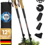 Alpenwert Teleskop-Wanderstöcke Carbon-Aluminium – TÜV geprüft für Damen & Herren