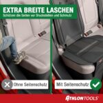 ATHLON TOOLS 2er-Set Kindersitzunterlage mit Seitenschutz & Isofix – Autositzschutz – Bild 4