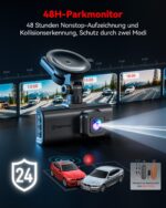 REDTIGER F7N Touch 4K Dashcam – Dual-Kamera mit Touchscreen & GPS für maximale Fahrsicherheit – Bild 7