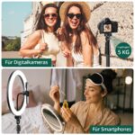 ATUMTEK 12" Ringlicht mit 63" Stativ – Professionelle LED-Beleuchtung für Content Creator – Bild 6