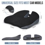 Ajiteogy Keilkissen für Fahrer – Memory-Foam Autositzkissen mit ergonomischem Weil-Design – Bild 3