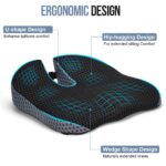 Ajiteogy Keilkissen für Fahrer – Memory-Foam Autositzkissen mit ergonomischem Weil-Design – Bild 4