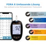 FORA 6 Connect Cholesterin Messgerät mit Bluetooth – 6-in-1 Starterset für Zuhause – Bild 6
