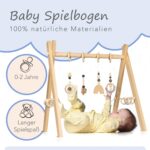 Unique Nature Spielbogen Baby aus Holz – Schadstofffreies Spieltrapez ab 0 Monaten – Bild 2