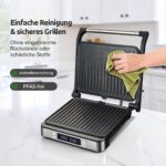 Olvy Sandwichmaker XXL – 3-in-1 Kontaktgrill mit 180° Öffnung & Temperaturregelung – Bild 4