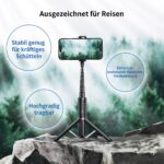 ATUMTEK 3-in-1 Selfie Stick Stativ mit Bluetooth-Fernbedienung – Aluminium Handy Halter – Bild 6