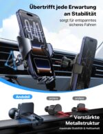 andobil 3-in-1 Kfz-Handyhalterung mit Saugnapf & Lüftungsclip – Universale Autohalterung für iPhone & Samsung – Bild 7