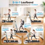 FOUSAE 5-in-1 Laufband mit 9% Steigung & 12 HIIT-Programme – Klappbar für Zuhause – Bild 3