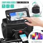HASAGEI 5L Lenkertasche mit Touchscreen & Lenkeradapter – Wasserdichte Fahrradtasche – Bild 4