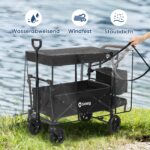 Sekey Bollerwagen Regenschutz 110×60×75 cm – Wasserdicht aus EVA-Material, Faltbar – Bild 5