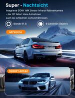 Navycrest Q7 Dashcam 4K+1080P Vorne Hinten – Dual Auto Kamera mit 5GHz WiFi & Parküberwachung – Bild 6
