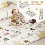 Lertantri Laufstall Baby 120x120 cm mit Matratze – Kompaktes Laufgitter für kleine Wohnungen – Bild 4